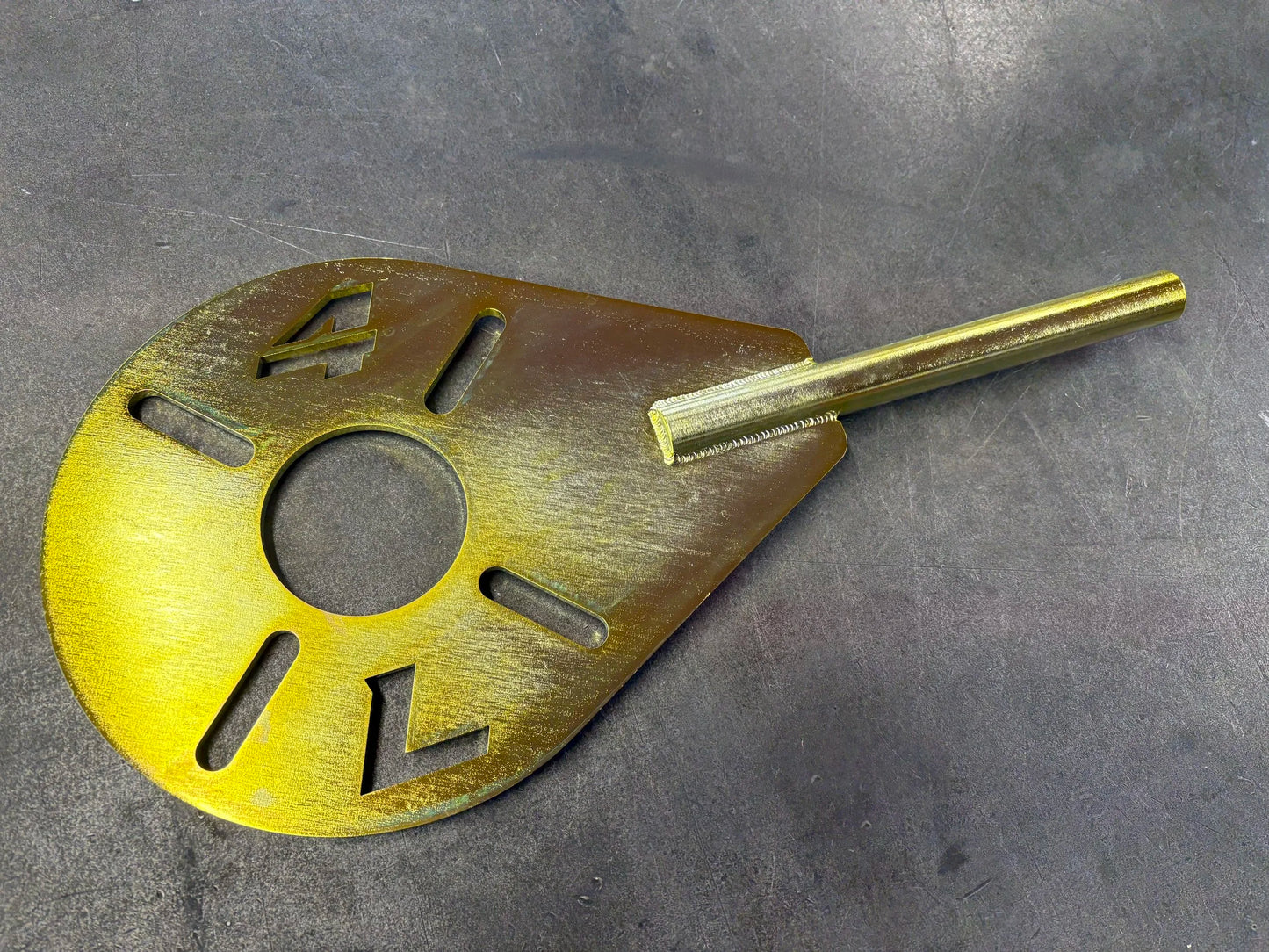 4Link4WD XL pinion tool showing off shine of the zinc plating.