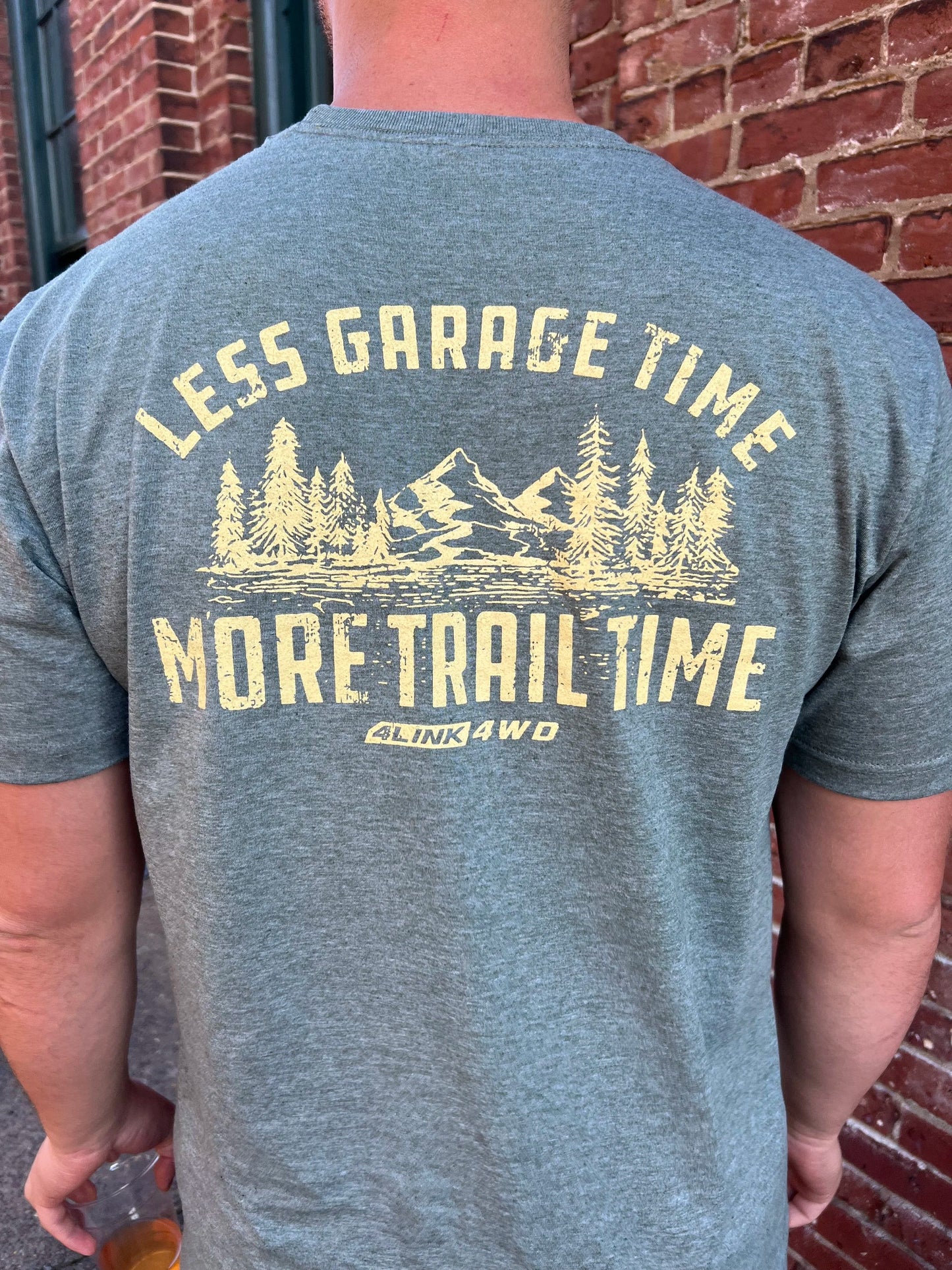 Soft Tee – “Less Garage Time, More Trail Time” Shirt (Multiple Colors) | 4Link4WD